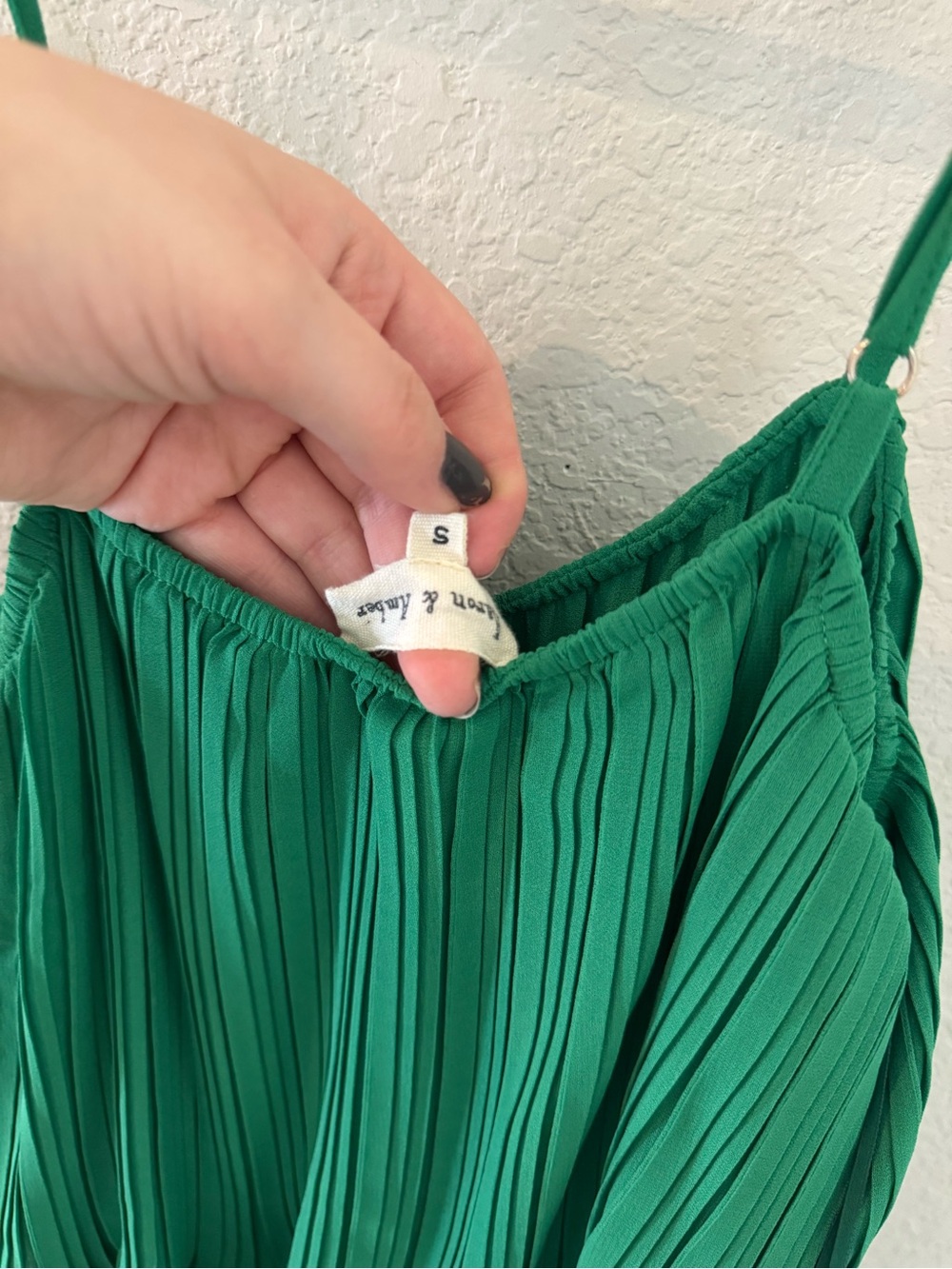 Green Ruffled Jumpsuit - Picture 4 of 4